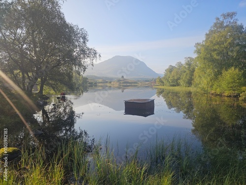 mountains, plants and animals in the Lochaber region of the Scottish highlands photo