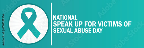 National Speak Up For Victims Of Sexual Abuse Day. Suitable for greeting card, poster and banner. Vector illustration.