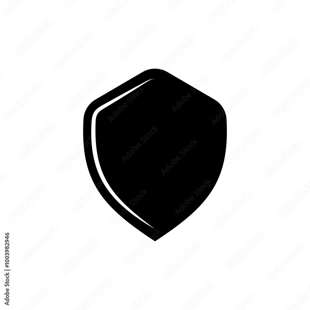 Black silhouette Shield frame Logo. Vector template Sign of Protection, Guard and Security. Insurance or Immunity Empty icon design isolated on white background. Symbol for your web site design, app Black silhouette Shield frame Logo. Vector template Sign of Protection, Guard and Security. Insurance or Immunity Empty icon design isolated on white background. Symbol for your web site design, app