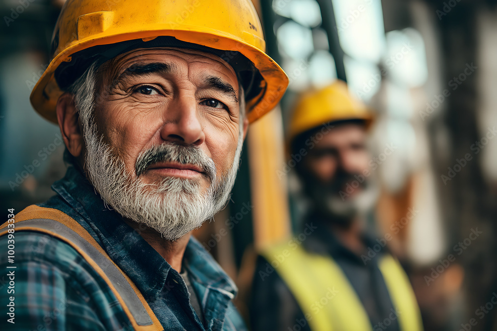 Diverse construction workers of different ages and ethnicities working on-site together, Industry people Diverse construction workers of different ages and ethnicities working on-site together, Industry people