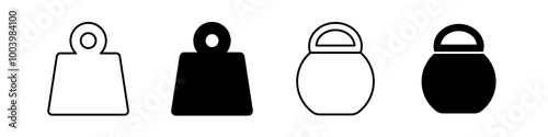 Kilogram weight icon collection set