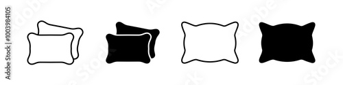 Pillow icon collection set