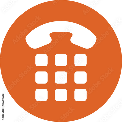 Phone Dialer glyph circle icon