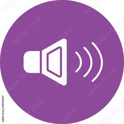 Volume Button glyph circle icon