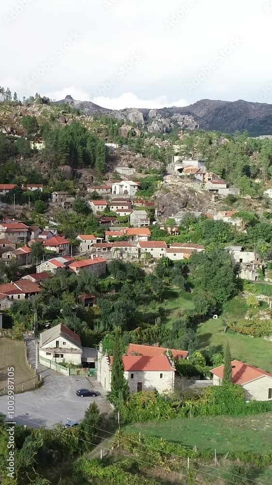 Vertical Video of Mountain Village in Gerês, Portugal Vertical Video of Mountain Village in Gerês, Portugal