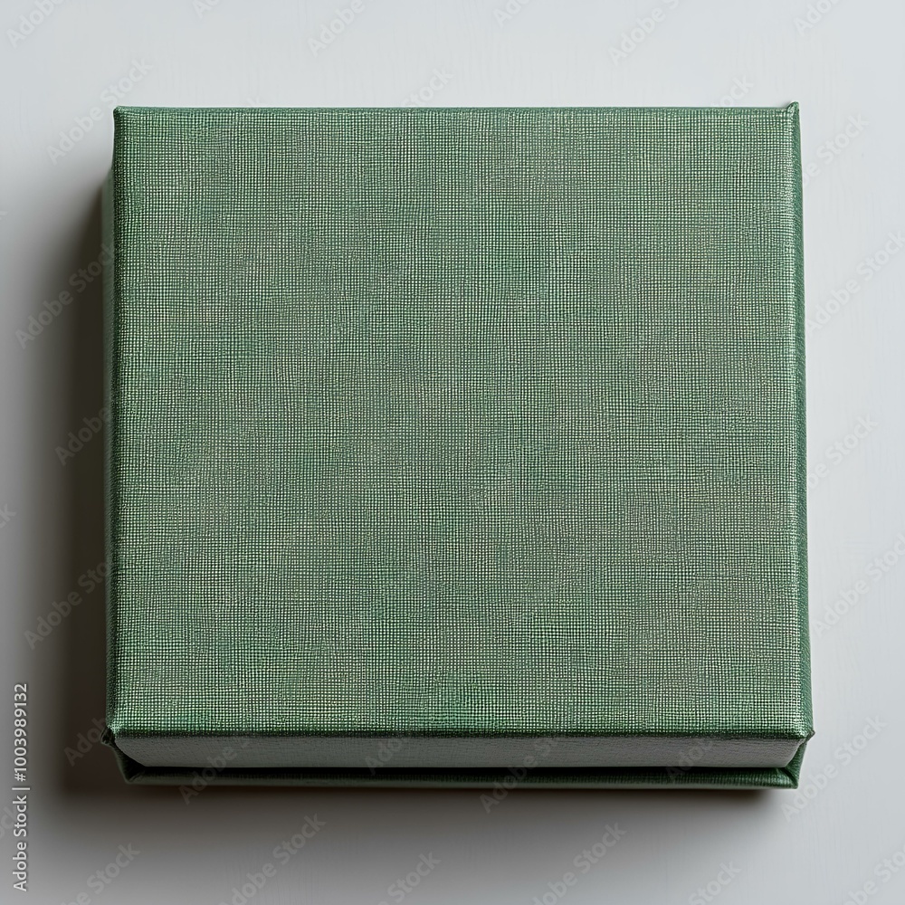 Green box on white background, simple and clean packaging design. Square-shaped gift box or storage box in vibrant green color. Minimalist style, perfect for holiday gifts or decorative elements Green box on white background, simple and clean packaging design. Square-shaped gift box or storage box in vibrant green color. Minimalist style, perfect for holiday gifts or decorative elements