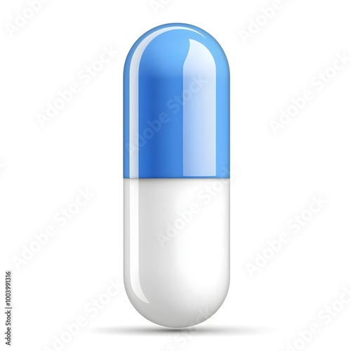 Capsule Medication Pharmaceutical Isolated on White Background