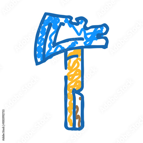 ax multitool doodle icon sketch vector. ax multitool sign. isolated symbol illustration