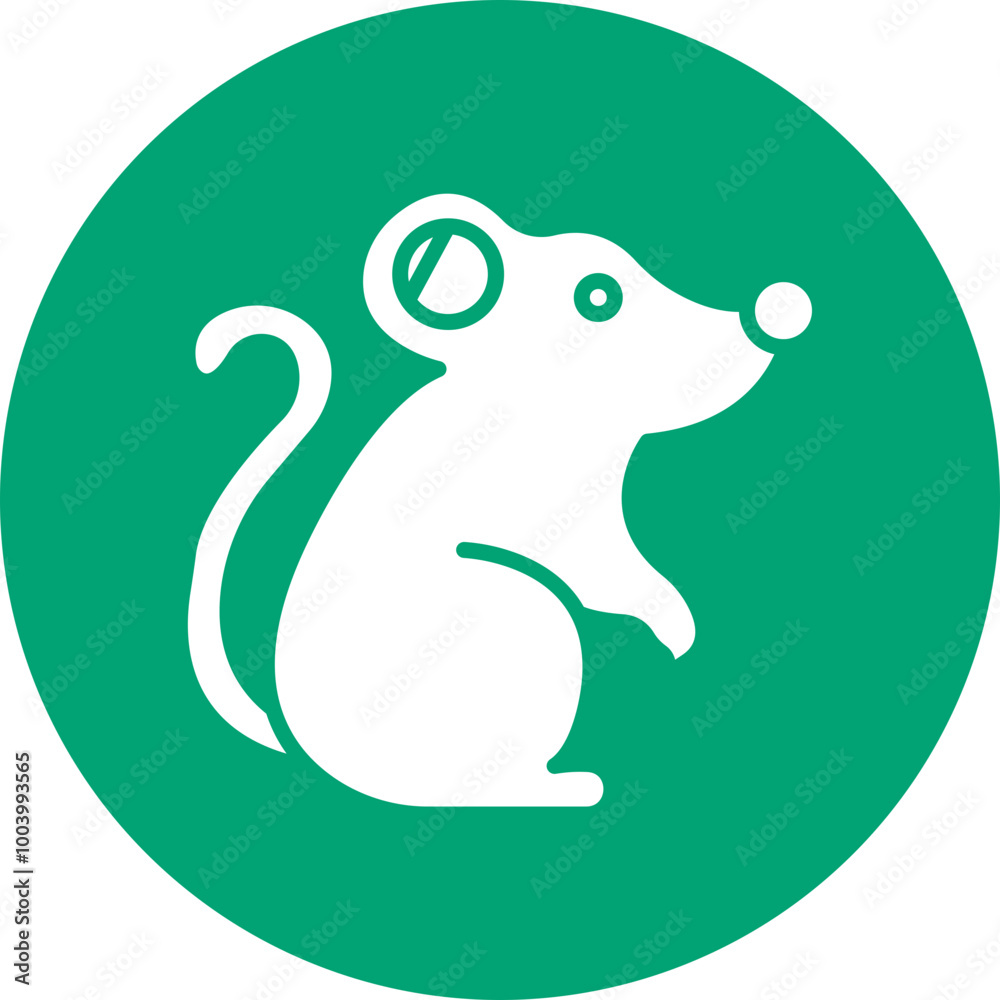 Fototapeta premium Rat glyph circle icon
