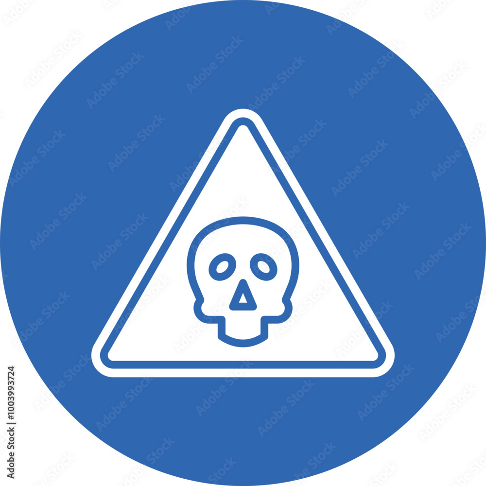 Toxic glyph circle icon Toxic glyph circle icon
