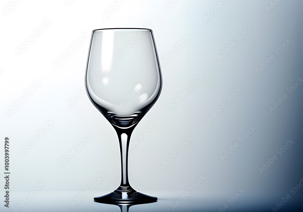 Empty clean Wine Glass Isolated on Gray Background Empty clean Wine Glass Isolated on Gray Background