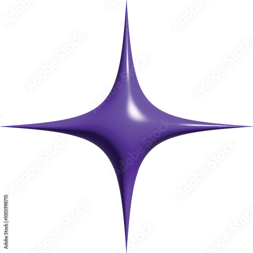 Purple sparkle star y2k style