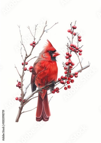 A Northern cardinal bird animal.