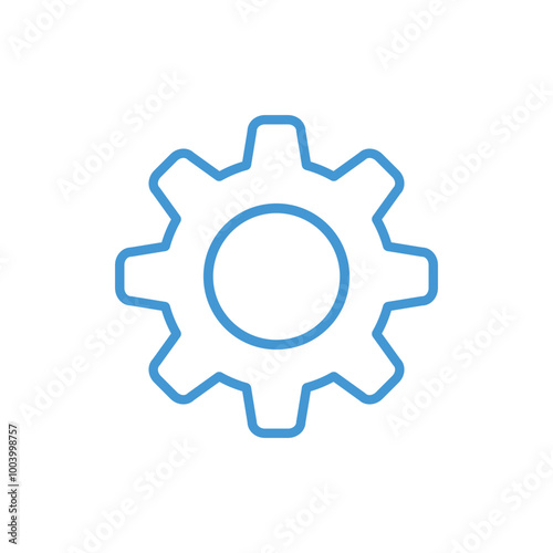 settings line icon vector. Cog settings sign and symbol. Gear Sign/icon.