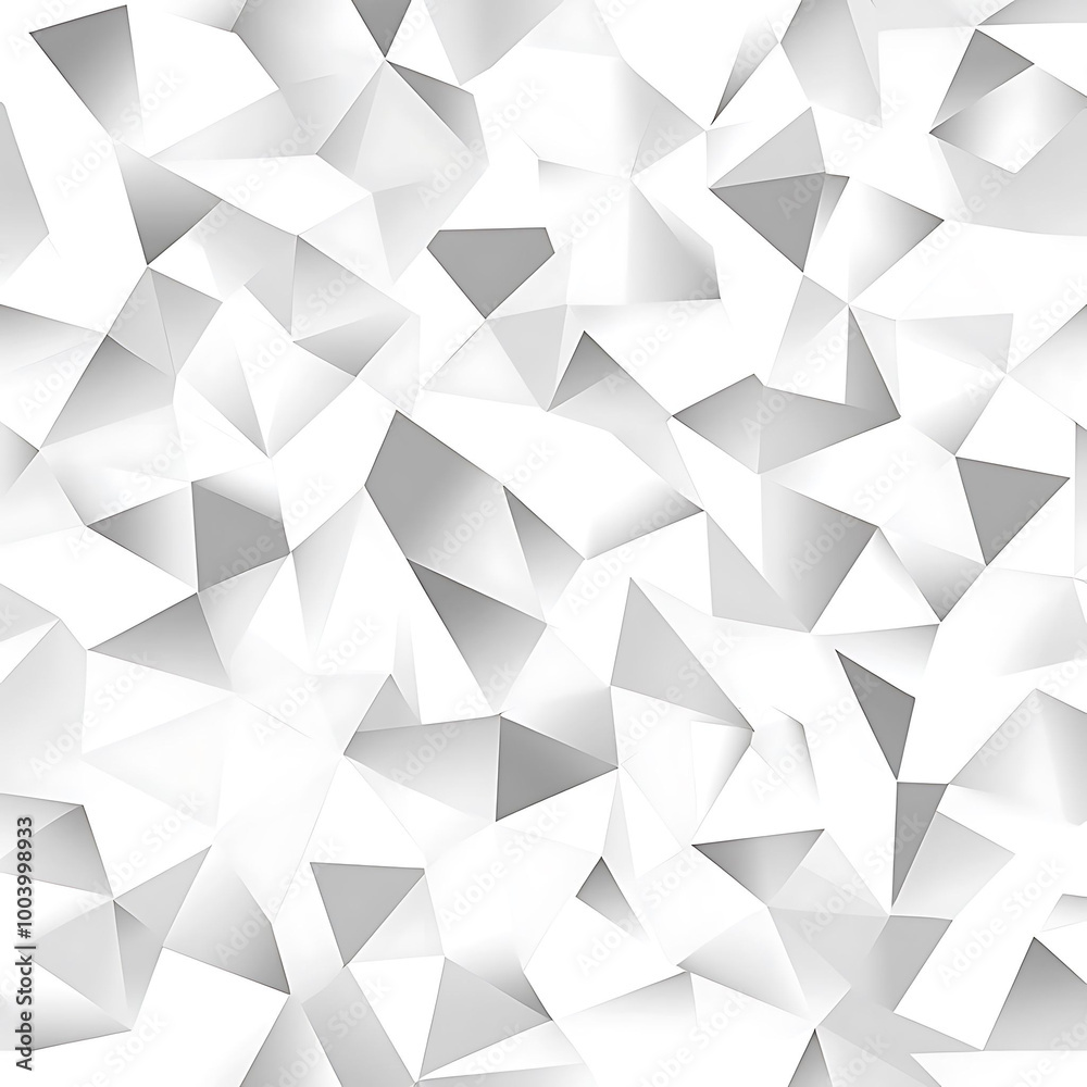 Abstract geometric pattern of white triangles with depth and dimension. Abstract geometric pattern of white triangles with depth and dimension.