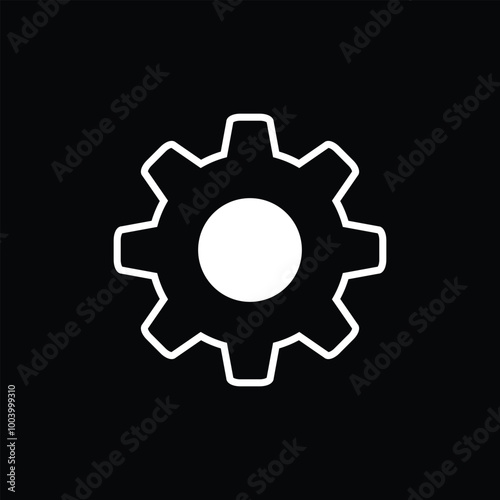 Gear icon set. Gear Settings symbol, cogwheel. Functions symbol. Settings icon vector Illustration. 