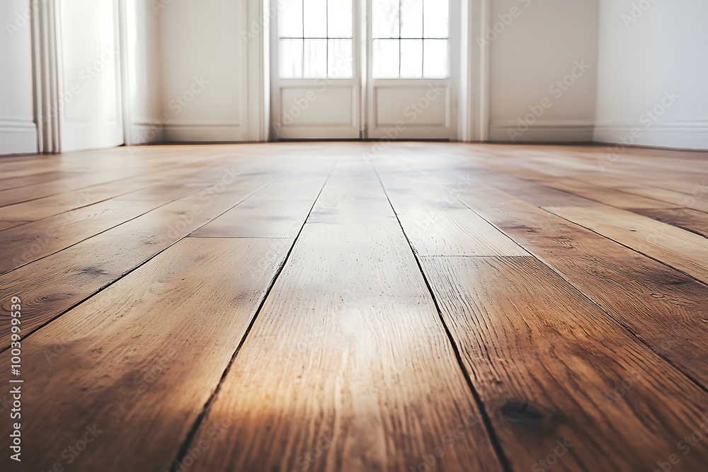 empty room with wooden floor and wall empty room with wooden floor and wall