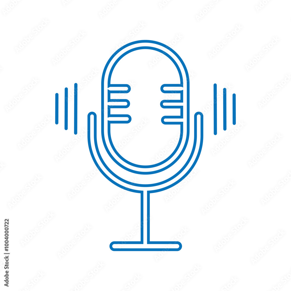 Microphone icon vector. speech podcast mic vector symbol/icon. Flat design style. Microphone logo illustration on white background. Microphone icon vector. speech podcast mic vector symbol/icon. Flat design style. Microphone logo illustration on white background.