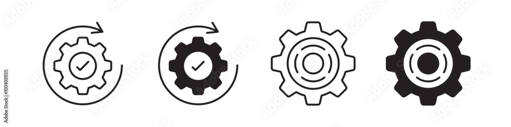 Efficiency icon collection set Efficiency icon collection set