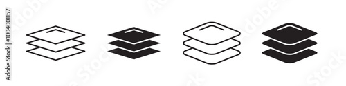 Layers icon collection set