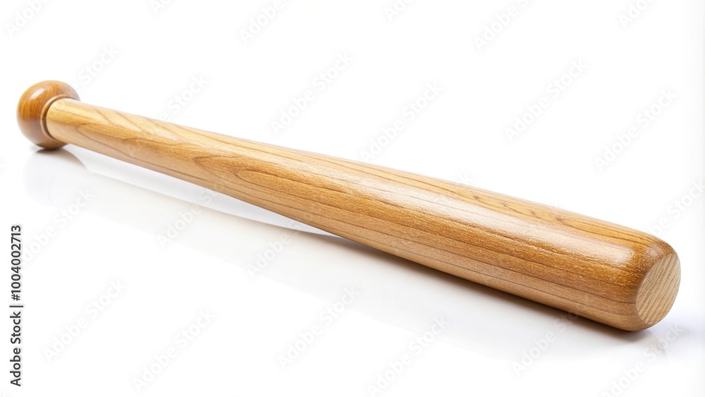 wooden baseball bat isolated on white background Macro wooden baseball bat isolated on white background Macro