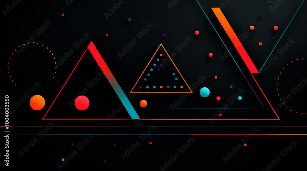 Obraz premium geometric shape on black background