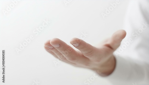 hand on white