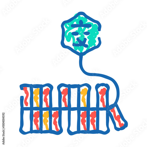 firecracker chinese doodle icon sketch vector. firecracker chinese sign. isolated symbol illustration