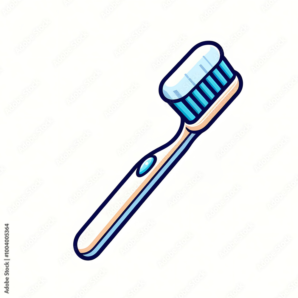 Simple illustration of a toothbrush on white background, minimalism, ideal as an icon or logo for dental care or hygiene products. Simple illustration of a toothbrush on white background, minimalism, ideal as an icon or logo for dental care or hygiene products.