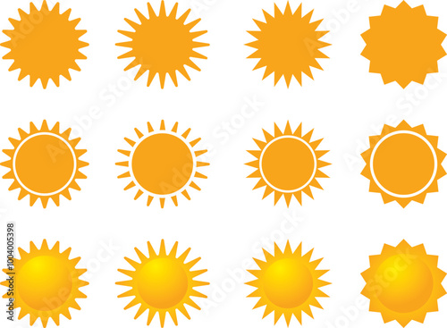 Bright sunshine vectorized design.