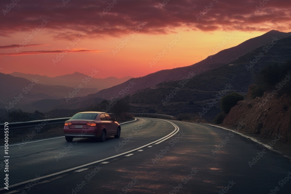 Road car landscape mountain. Road car landscape mountain.
