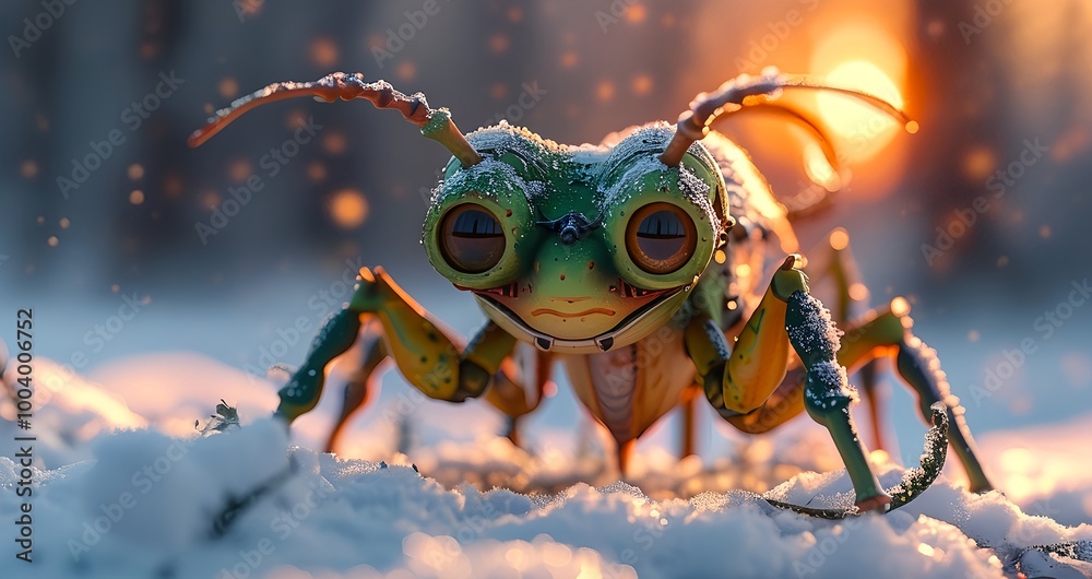 Fototapeta premium close up of a frog on a leaf