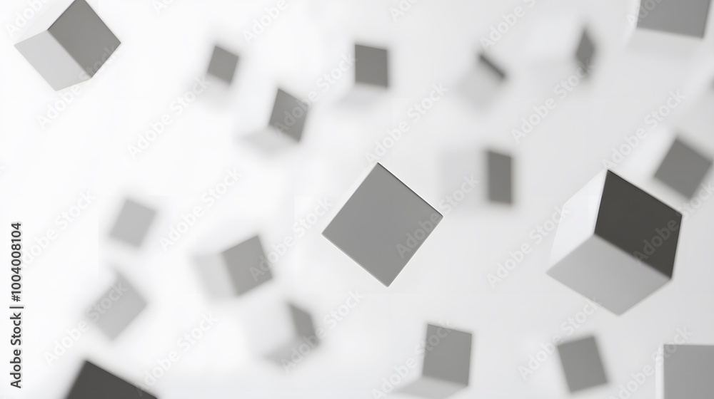 Flying cubes on a white background. 3d render. Flying cubes on a white background. 3d render.