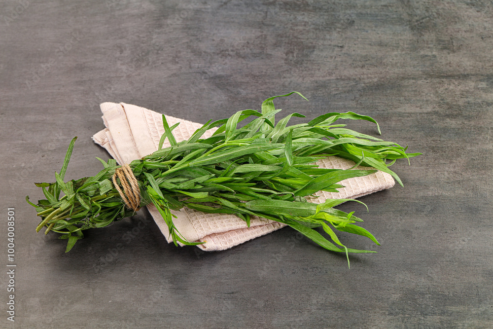 Green estragon branches for cooking Green estragon branches for cooking