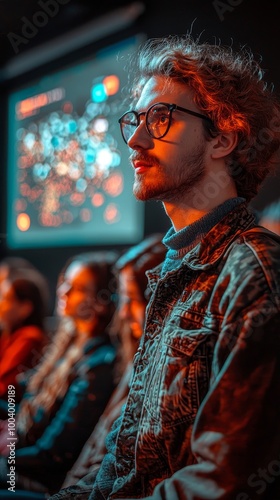 Engaged Audience in Business Presentation Setting