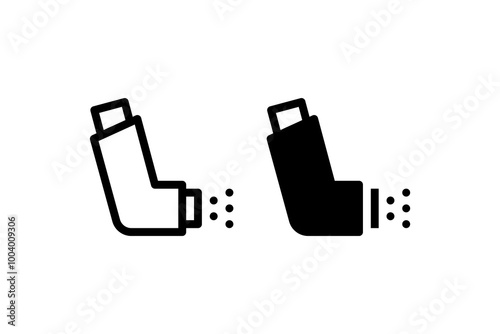 Asthma inhaler icon. Vector icon design.