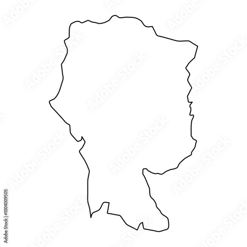 Muzaffarabad district map, administrative division of Pakistan. Vector illustration.