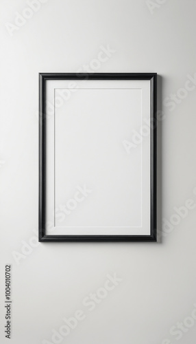 Mock up frame hanging on a white wall