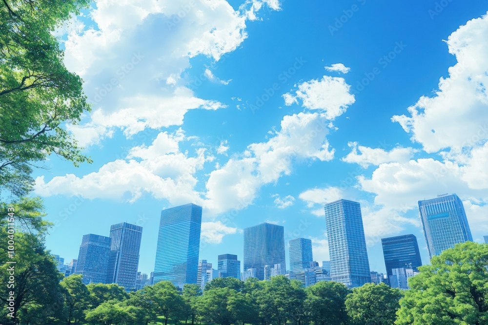 Stunning Urban Skyline with Modern Architecture Stunning Urban Skyline with Modern Architecture