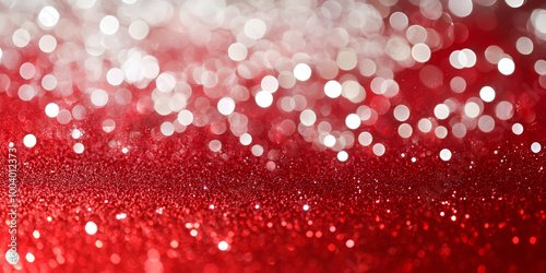 Red Glitter Bokeh for Festive Background