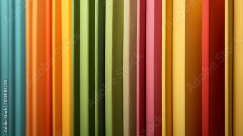 A colorful strip of fabric with a rainbow of colors photo