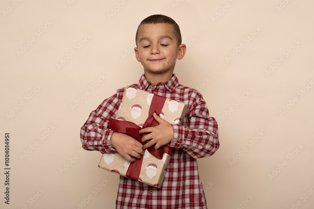 Cute young latino boy is ready for Christmas. Cute young latino boy is ready for Christmas.