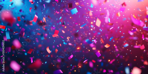 Colorful Confetti Explosion in Vibrant Hues