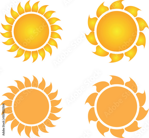 Bright sun drawing