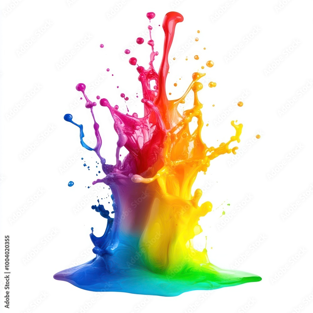 Fototapeta premium Rainbow splash abstract explosion colorful.