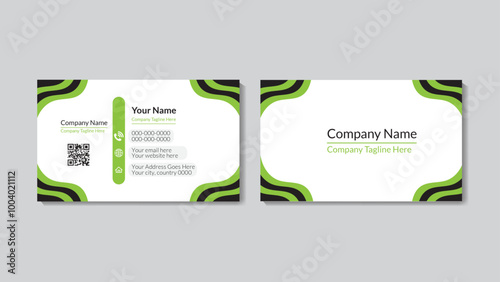 Business card design template or modern card design