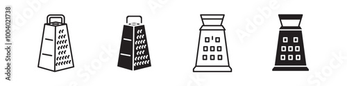 Cheese grater icon collection