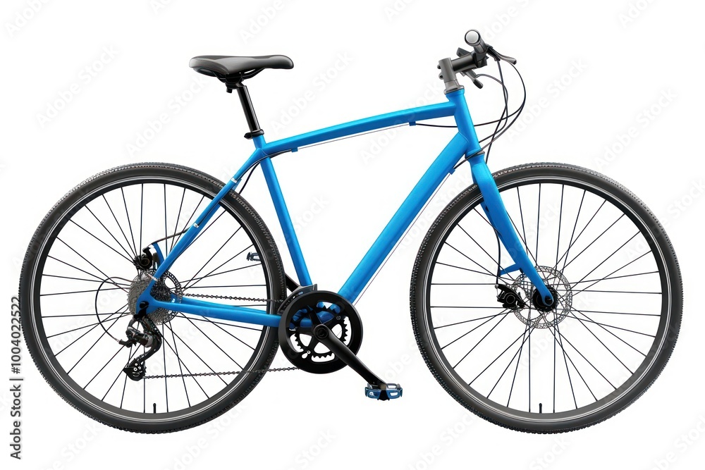 Obraz premium Blue modern bicycle bike transportation lightweight.