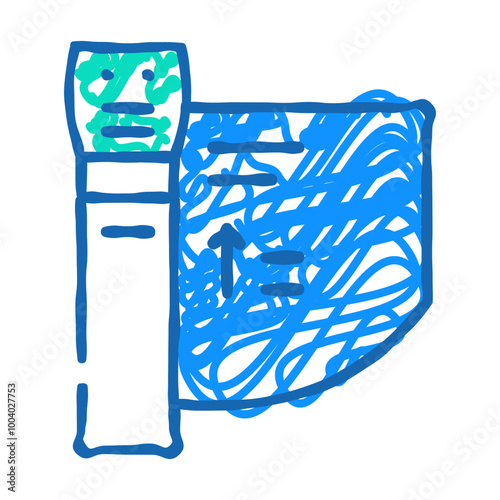 turnstile equipment doodle icon sketch vector. turnstile equipment sign. isolated symbol illustration