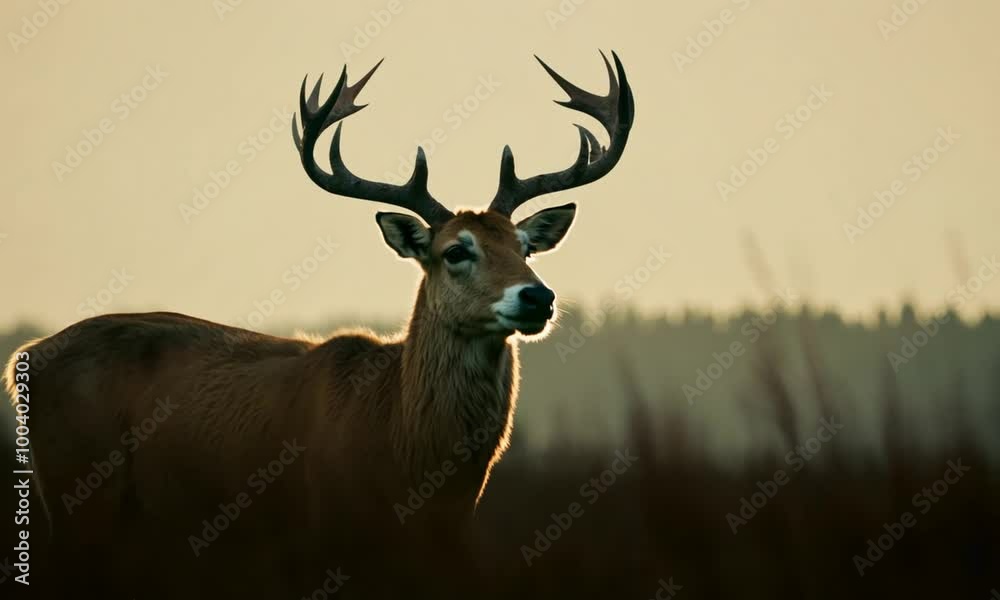 Majestic Deer in the Golden Hour Majestic Deer in the Golden Hour